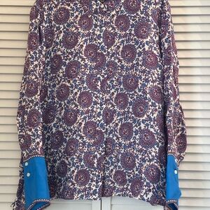 Ladies J. Crew Paisley Blouse